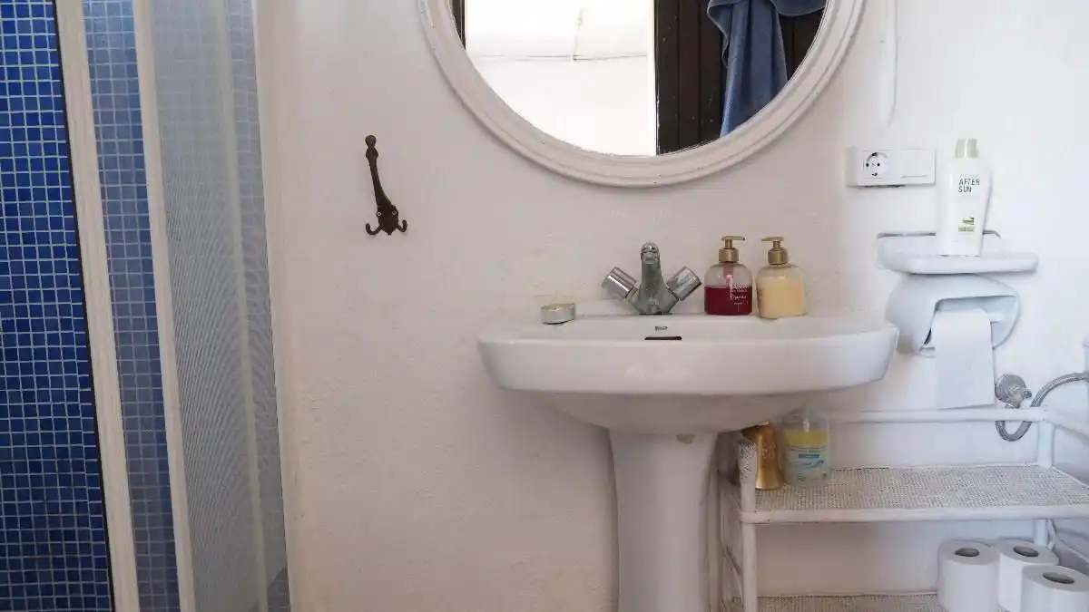 Baño de Finca rústica en venta en Pollença con Calefacción, Jardín privado y Terraza