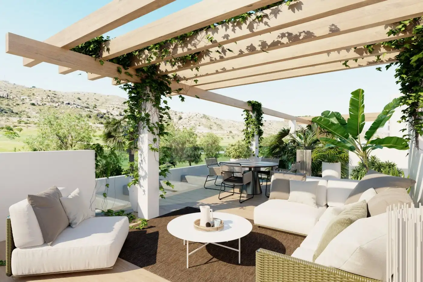 Terraza de Casa o chalet en venta en Monforte del Cid con Aire acondicionado, Calefacción y Jardín privado