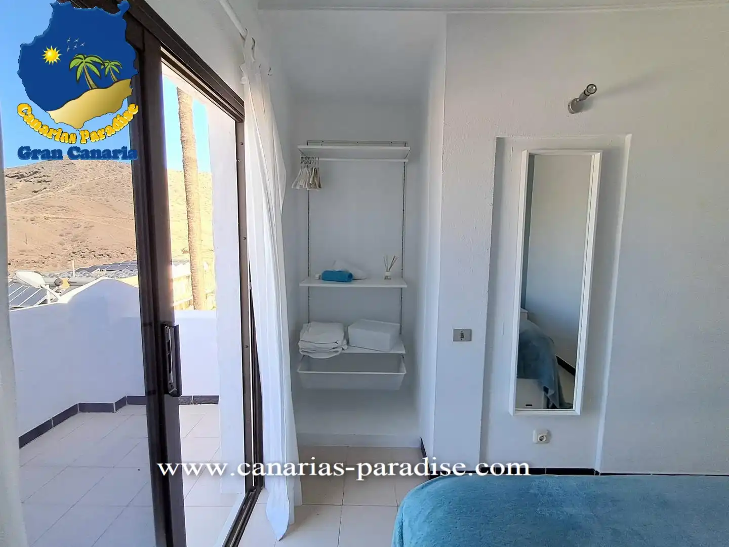 Schlafzimmer von Maisonette zum Verkauf in Mogán mit Klimaanlage, Terrasse und Möbliert