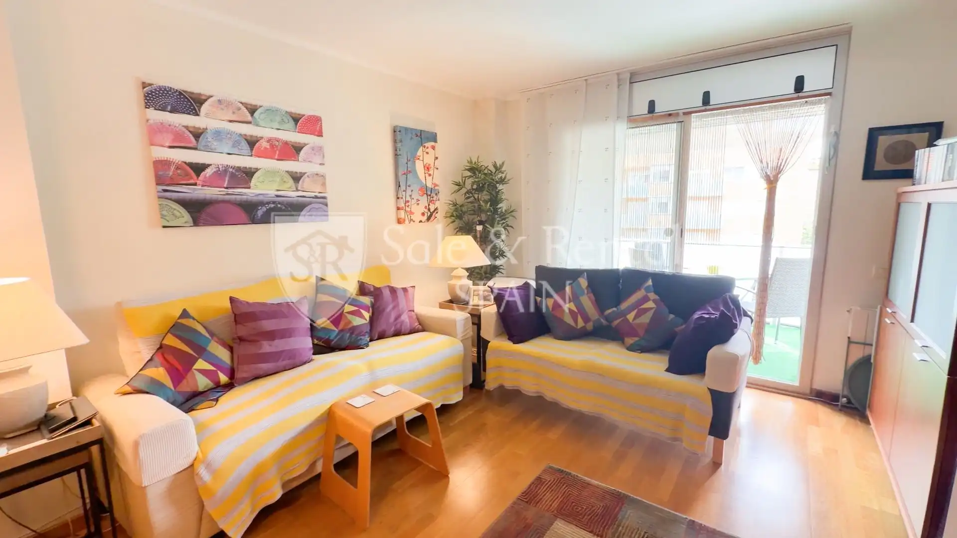 Wohnzimmer von Wohnung zum Verkauf in Tossa de Mar mit Klimaanlage, Heizung und Terrasse