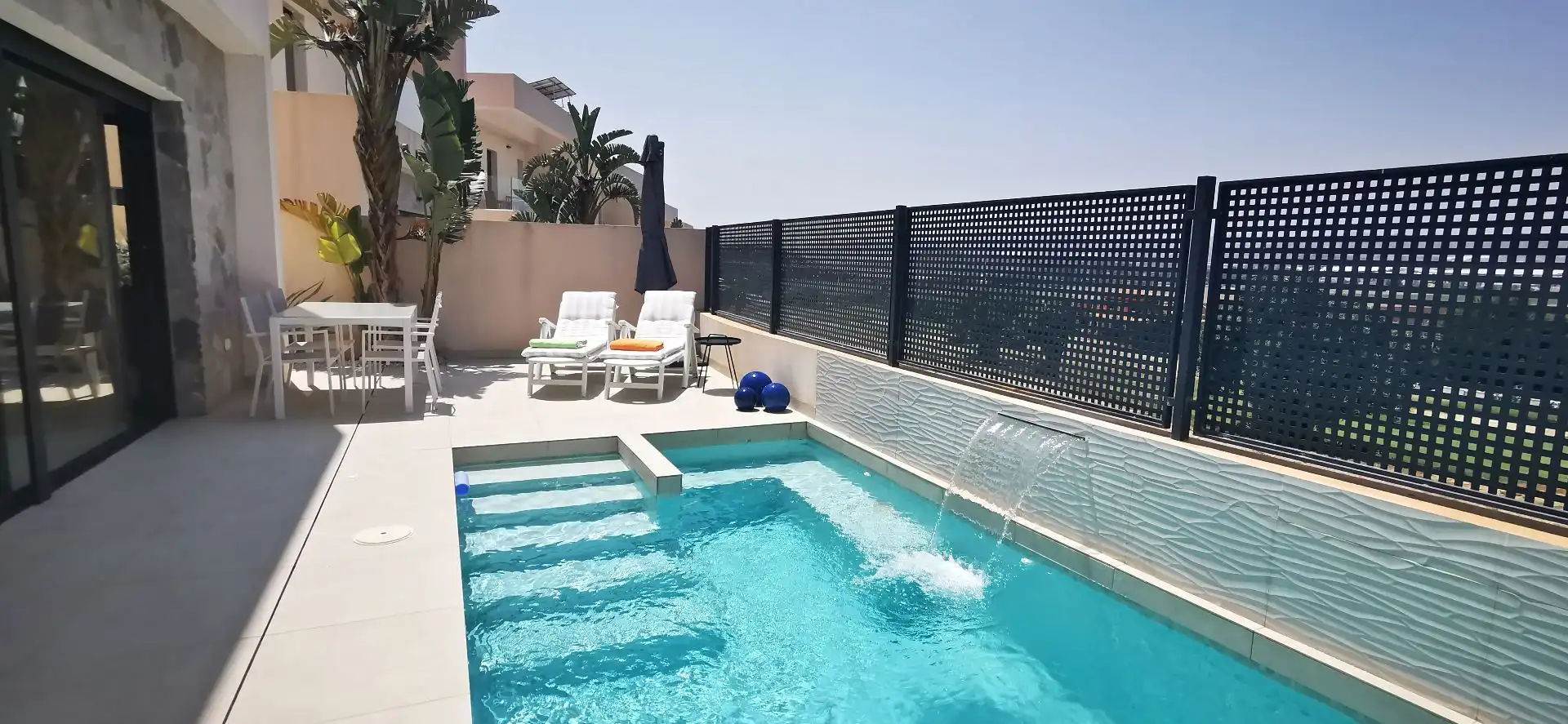 Piscina de Casa o xalet de lloguer en Águilas amb Aire condicionat, Jardí privat i Terrassa
