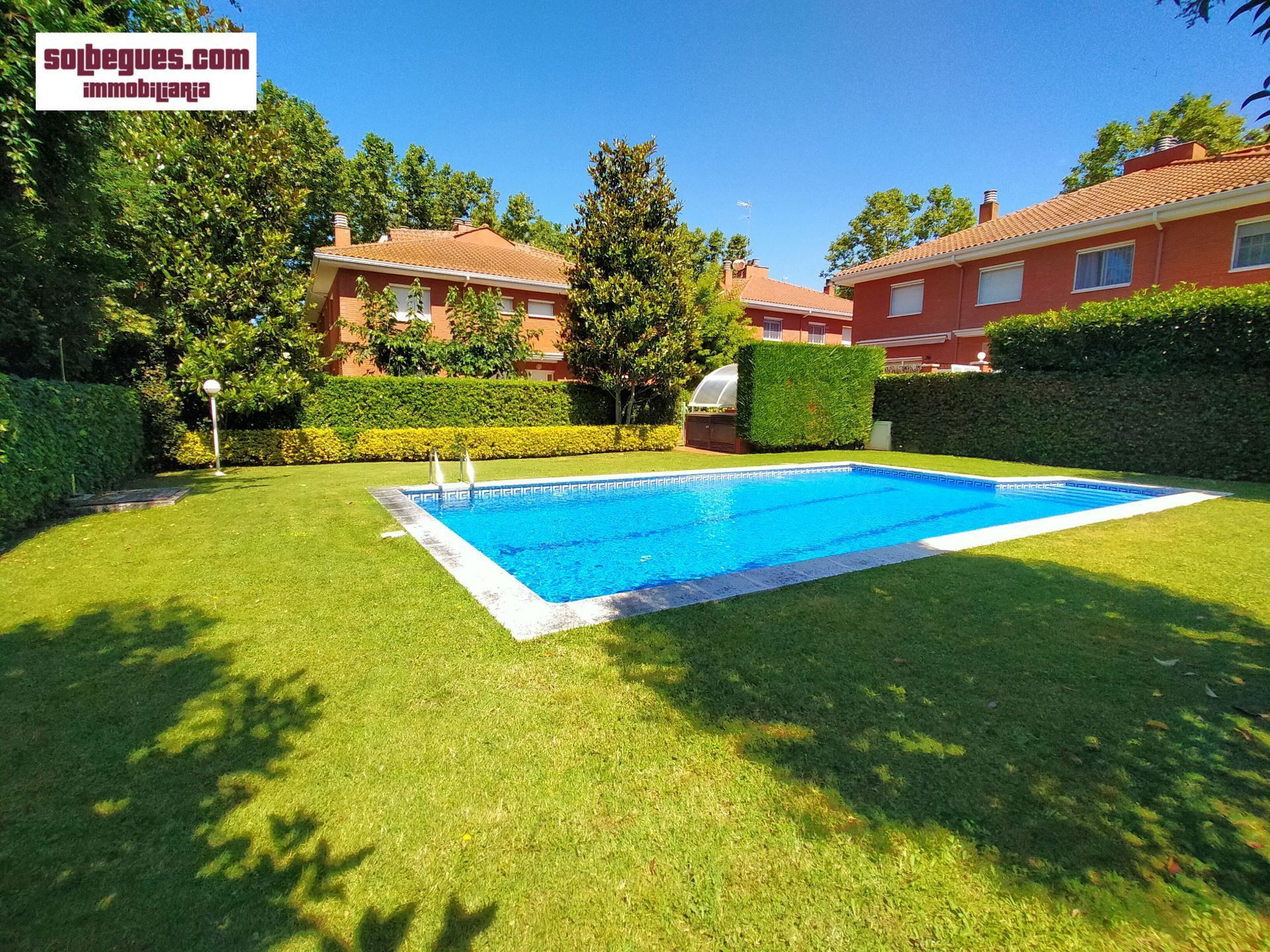 Swimming pool of Single-family semi-detached for sale in Begues  with Heating, Private garden and Terrace