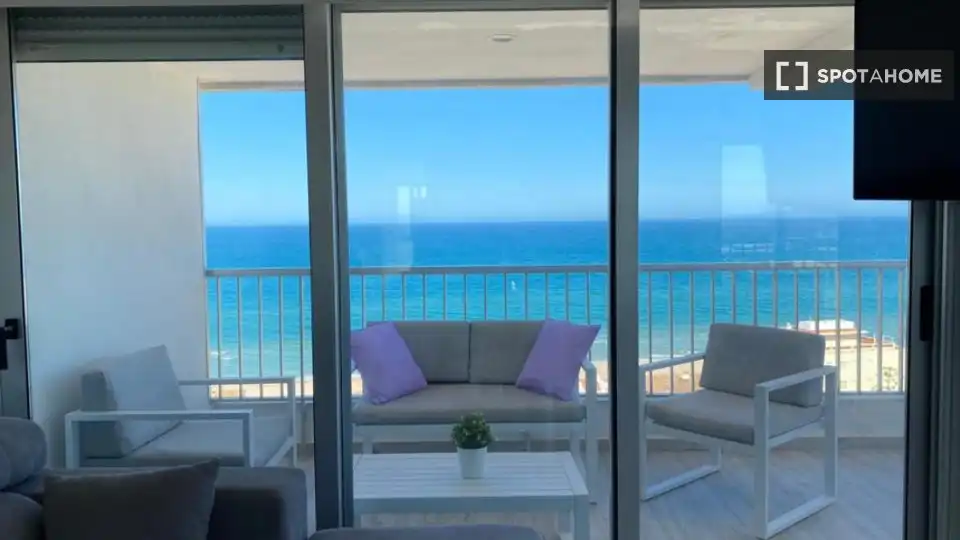 Balcony of Flat for rent in Sueca  with Air Conditioner, Heating and Furnished