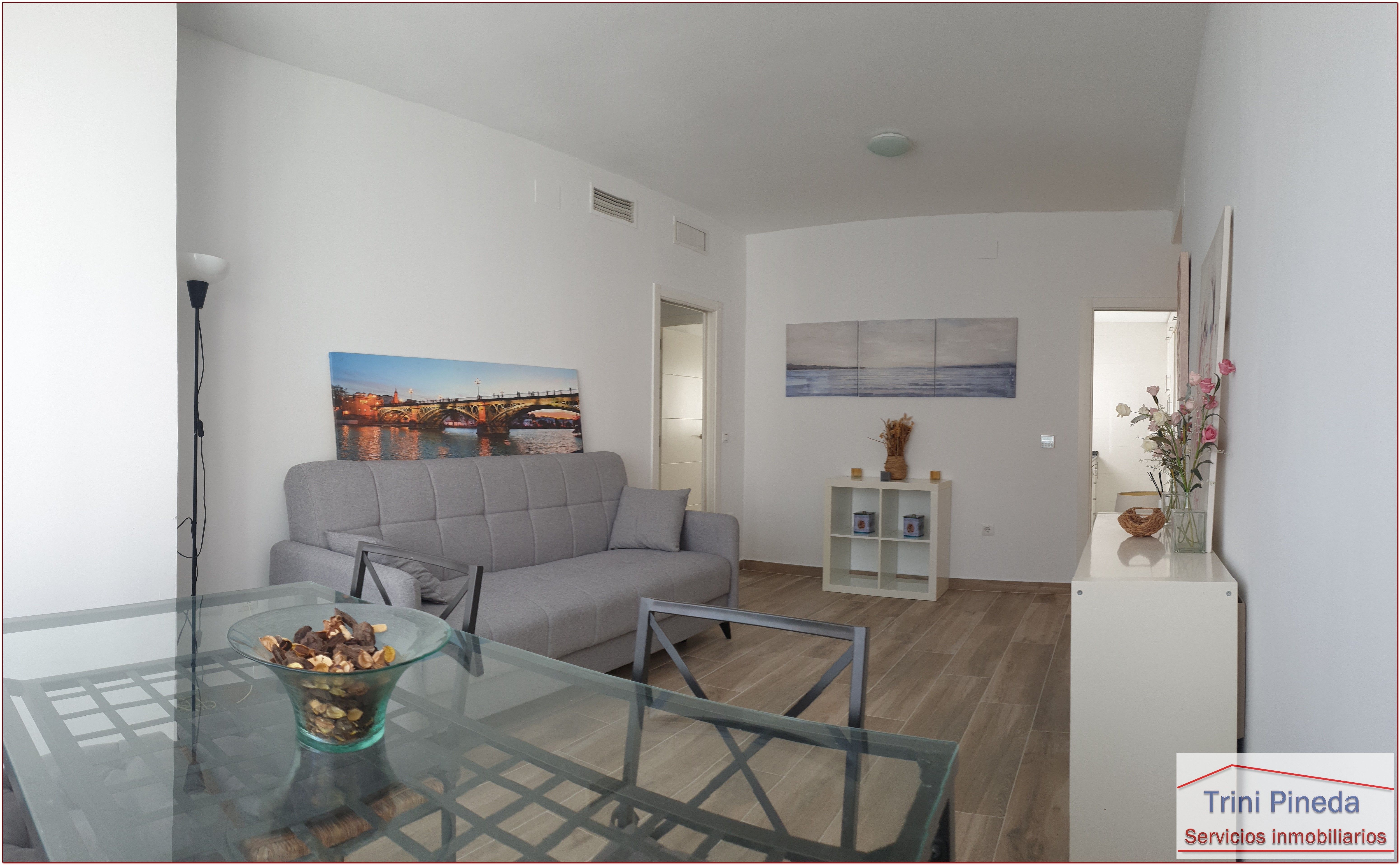 Sala d'estar de Pis de lloguer en  Sevilla Capital amb Aire condicionat, Calefacció i Parquet