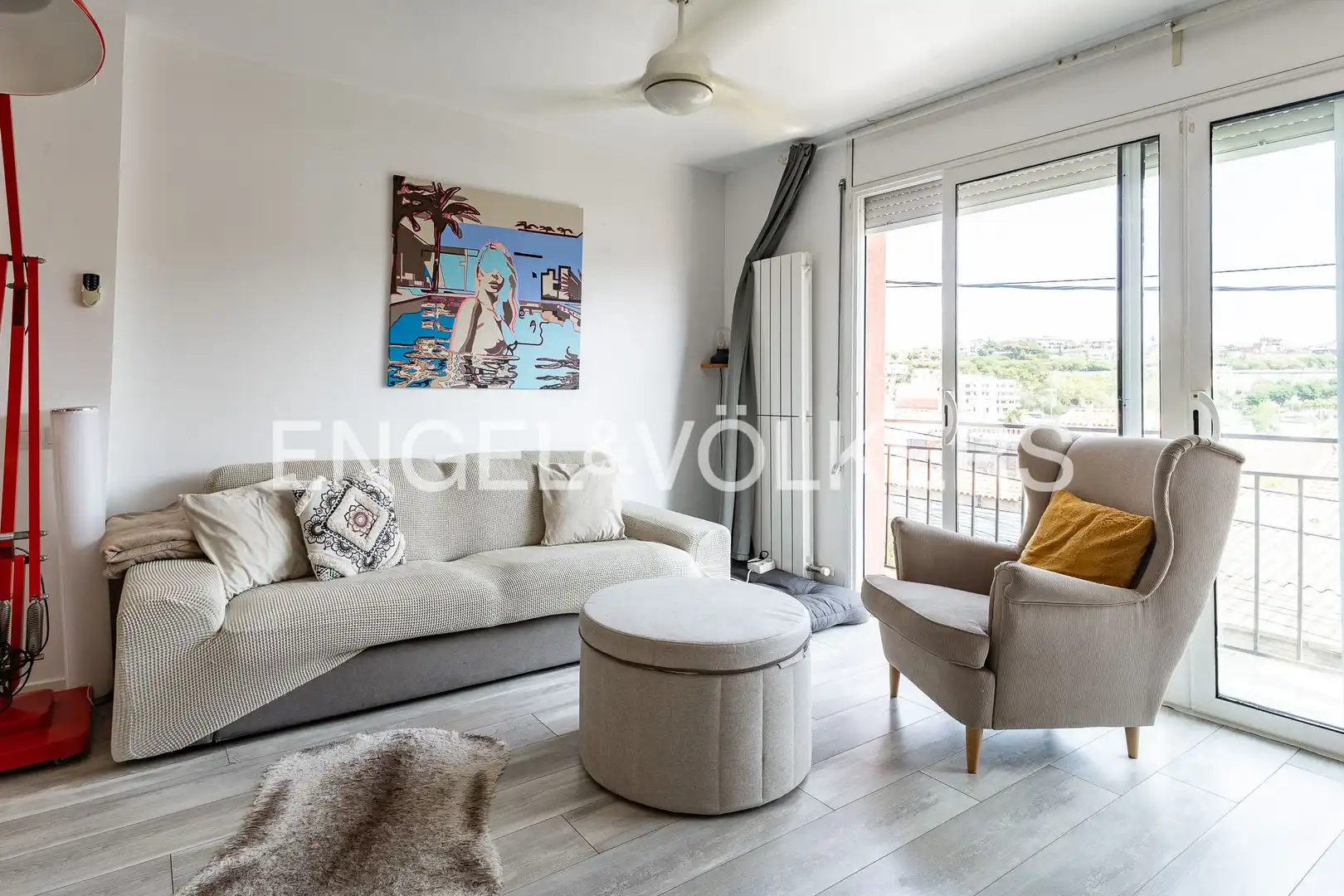 Sala d'estar de Casa adosada en venda en Montgat amb Calefacció, Parquet i Terrassa