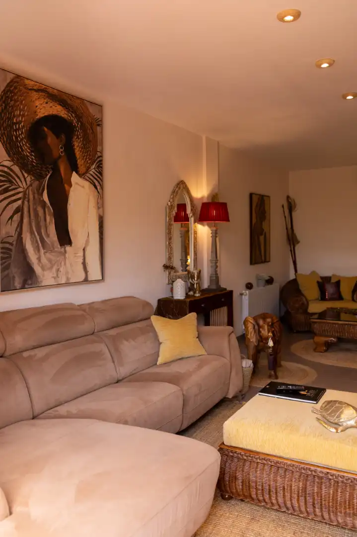 Sala d'estar de Casa adosada en venda en Marratxí amb Aire condicionat, Jardí privat i Terrassa