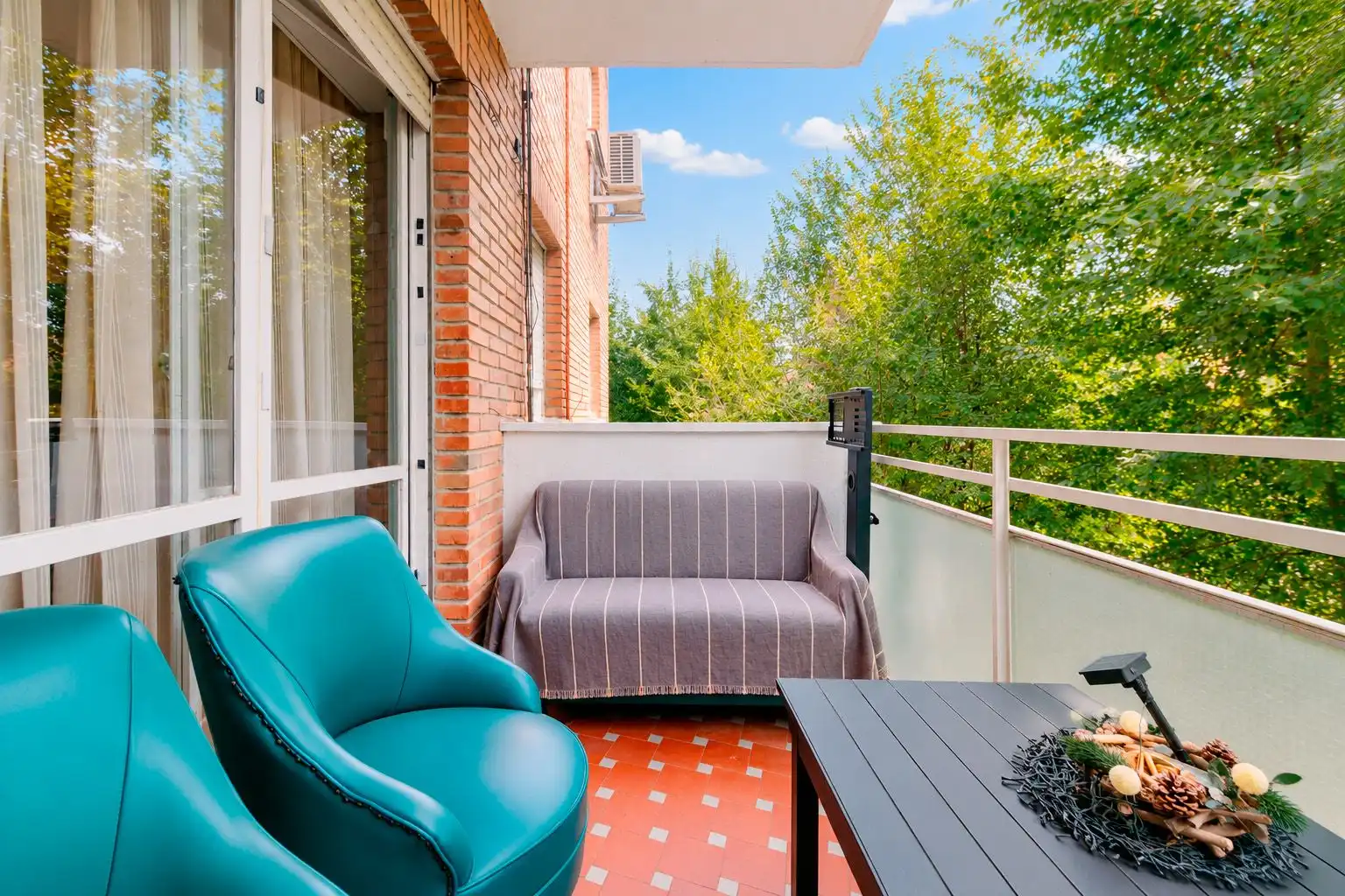 Terrasse von Wohnungen zum Verkauf in Moratalaz