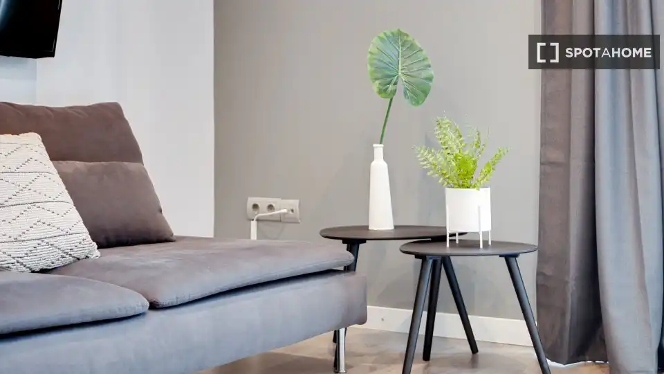 Sala de estar de Piso de alquiler en Barcelona con Aire acondicionado, Calefacción y Amueblado