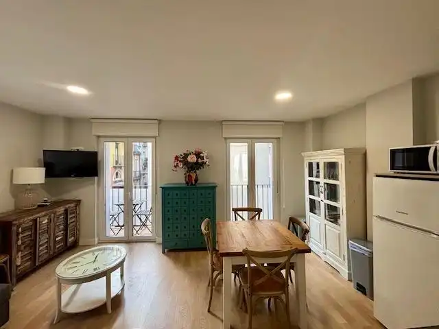 Dining room of Flat for sale in  Pamplona / Iruña  with Air Conditioner, Furnished and Balcony