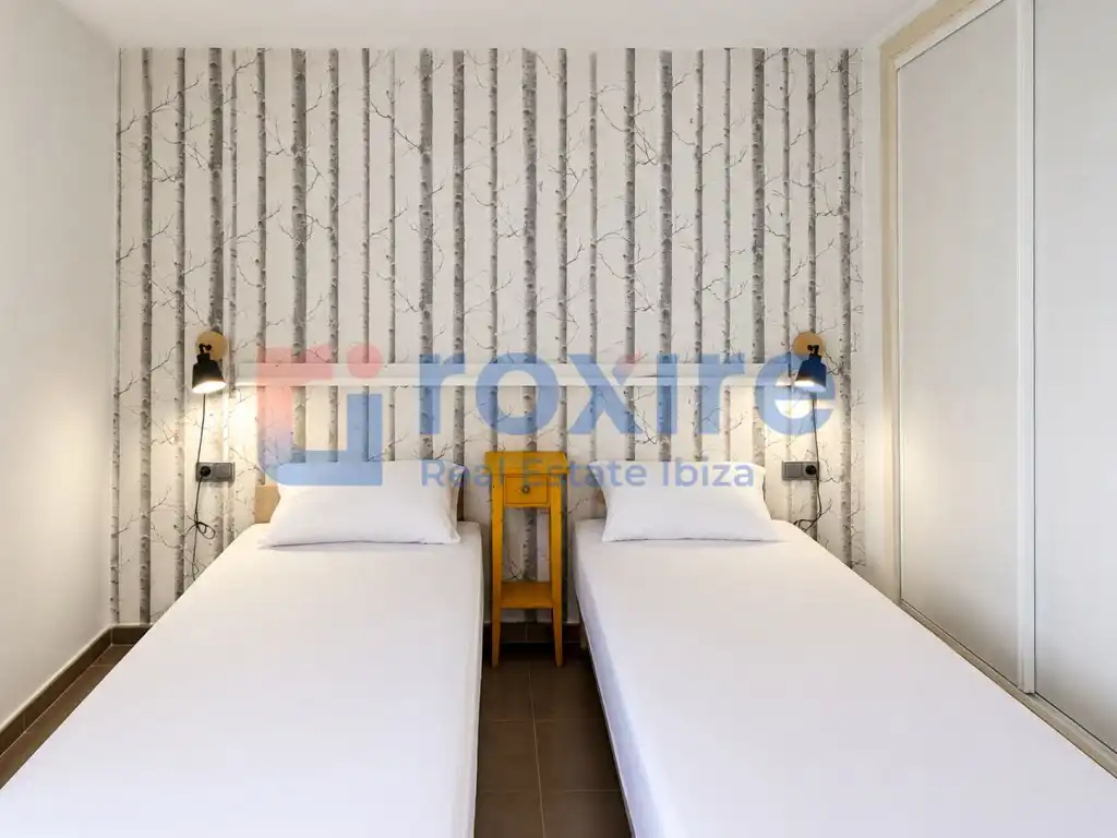 Schlafzimmer von Wohnung zur Miete in Sant Josep de sa Talaia mit Klimaanlage, Terrasse und Möbliert