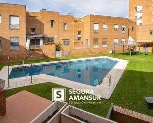 Swimming pool of Single-family semi-detached for sale in  Huelva Capital  with Air Conditioner, Terrace and Swimming Pool