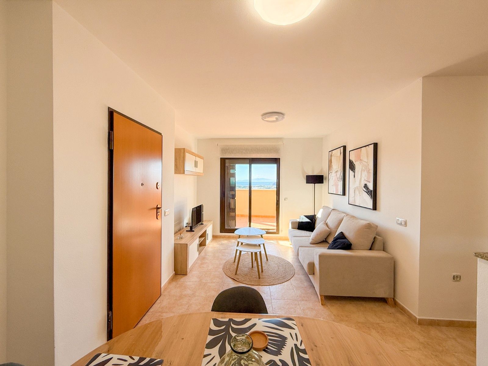 Sala d'estar de Apartament en venda en Águilas amb Aire condicionat, Terrassa i Piscina