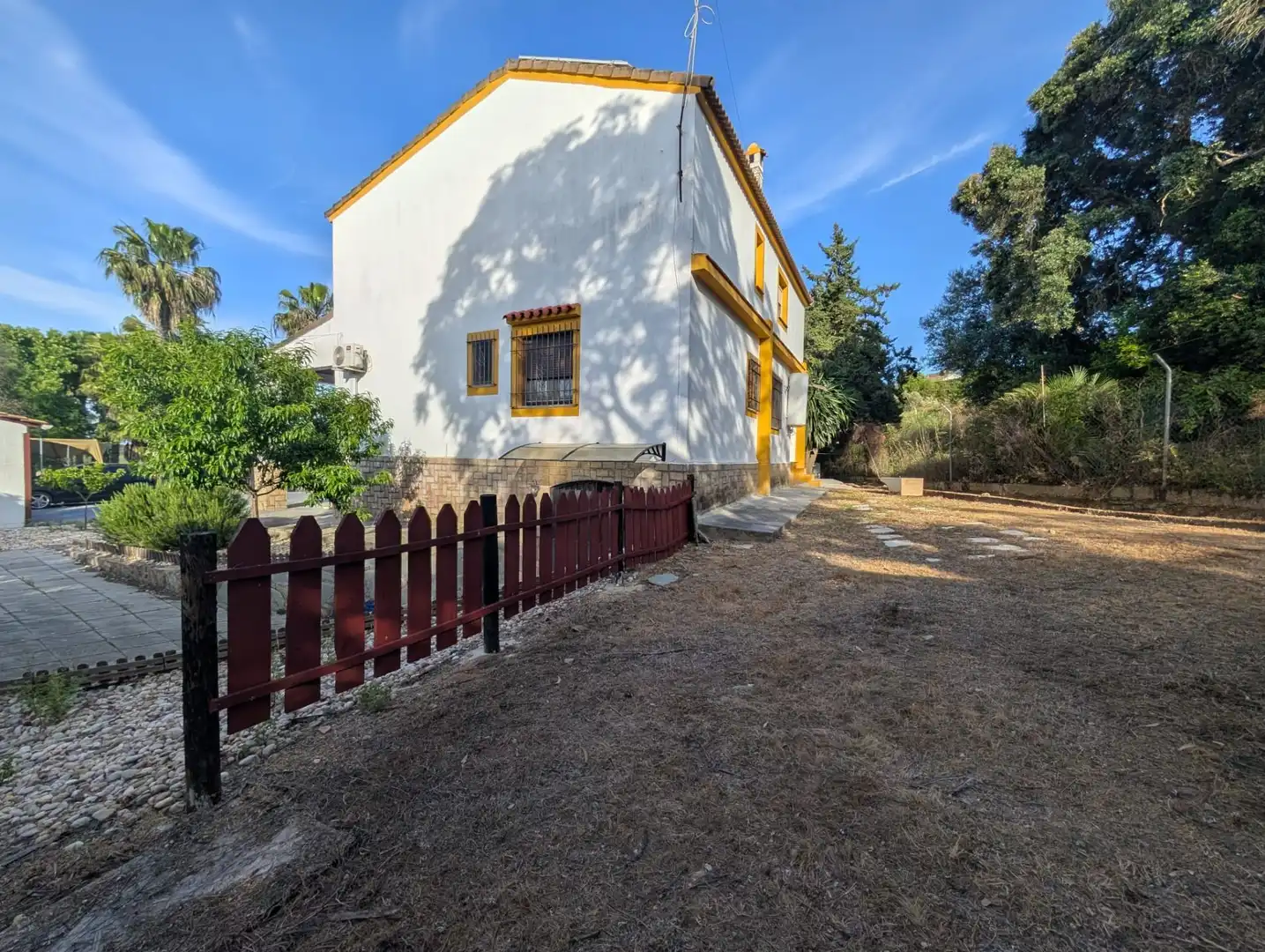 Exterior view of Houses for sale in Aljaraque  with Air Conditioner and Swimming Pool