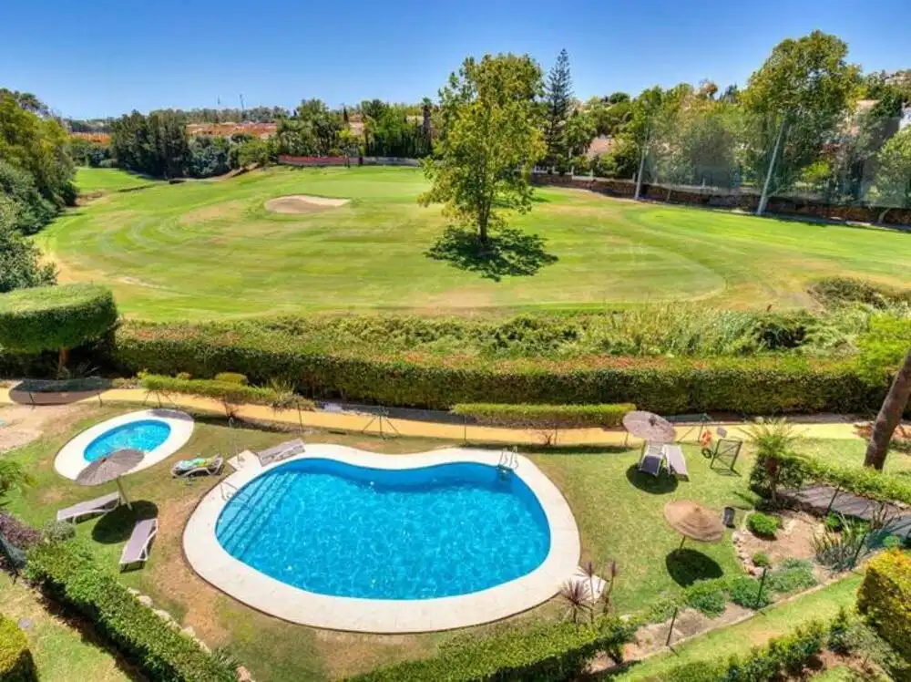 Swimming pool of Attic for rent in Marbella  with Air Conditioner, Terrace and Swimming Pool