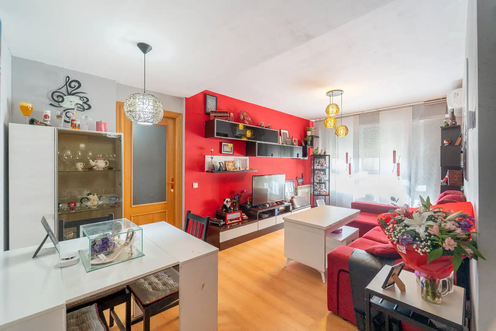 Living room of Flat for sale in Móstoles  with Air Conditioner, Storage room and Furnished