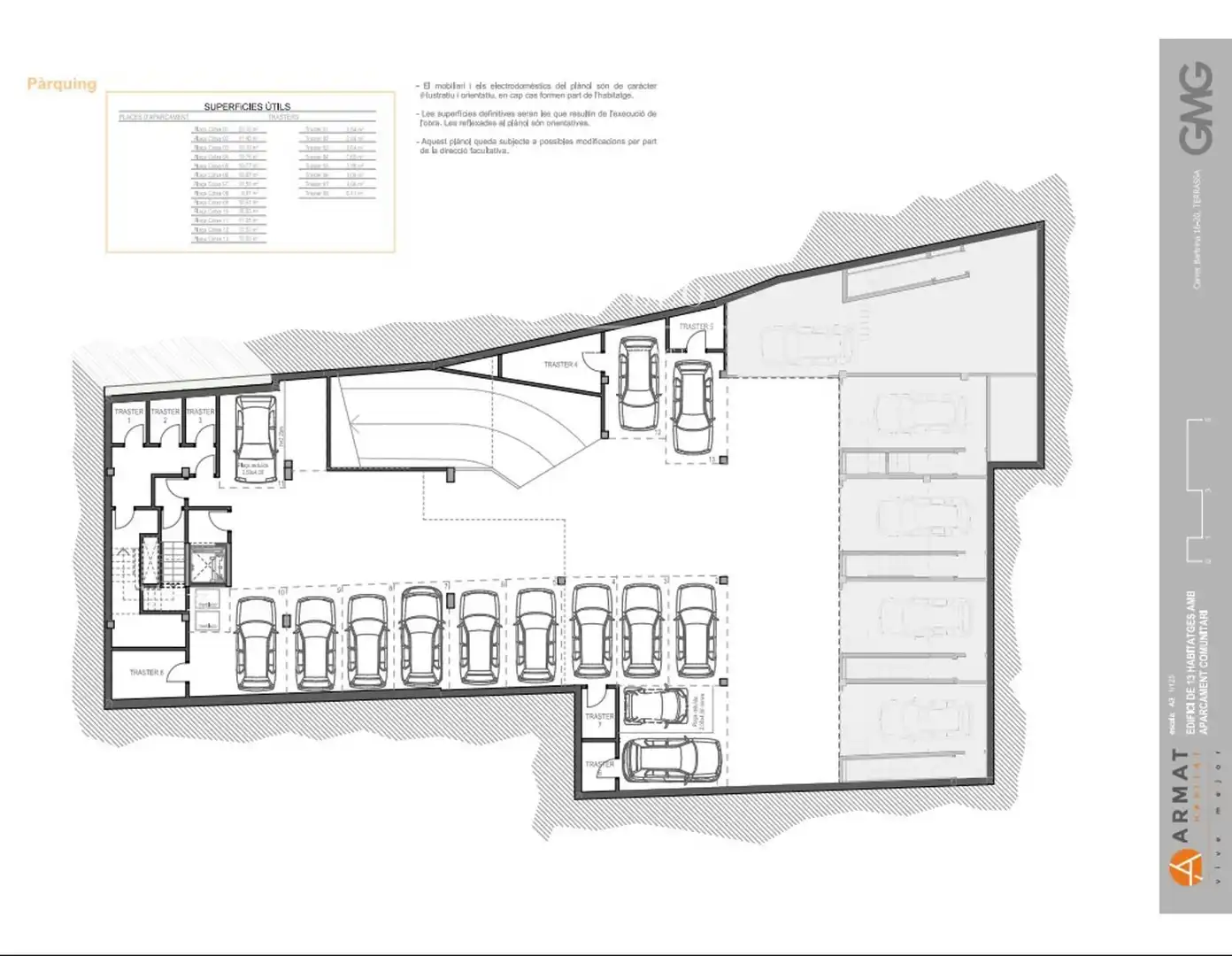 Parking de Dúplex en venta en Terrassa con Aire acondicionado, Calefacción y Parquet