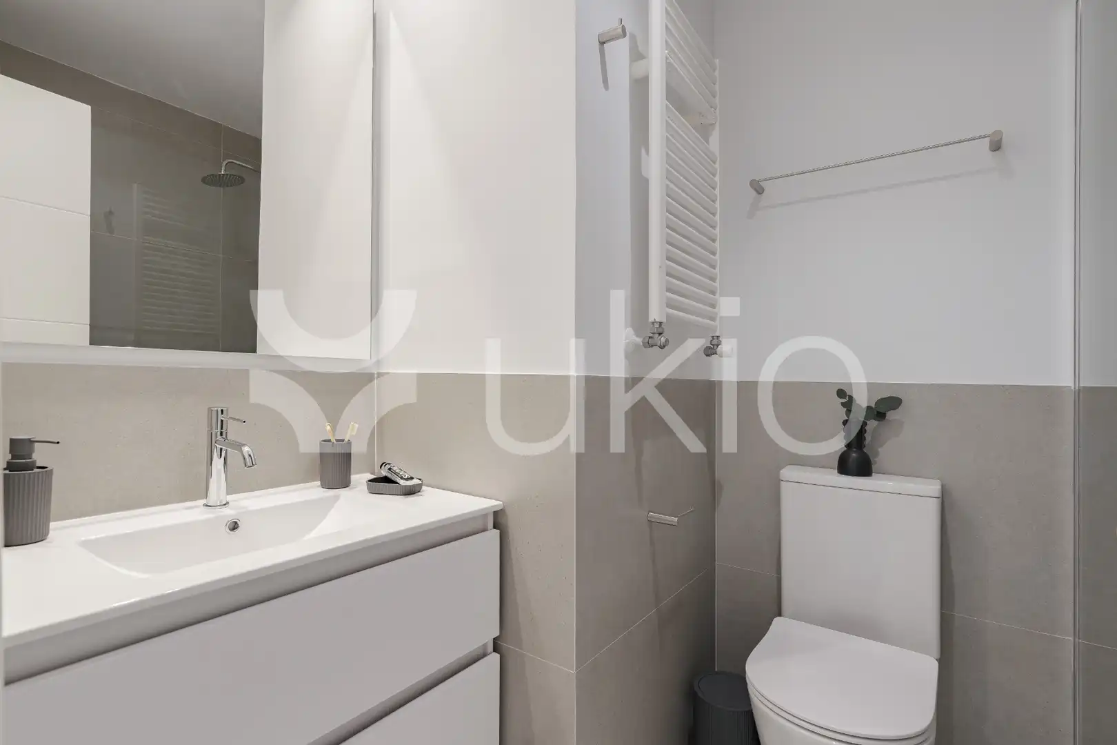 Baño de Apartamento de alquiler en Madrid con Aire acondicionado, Calefacción y Amueblado