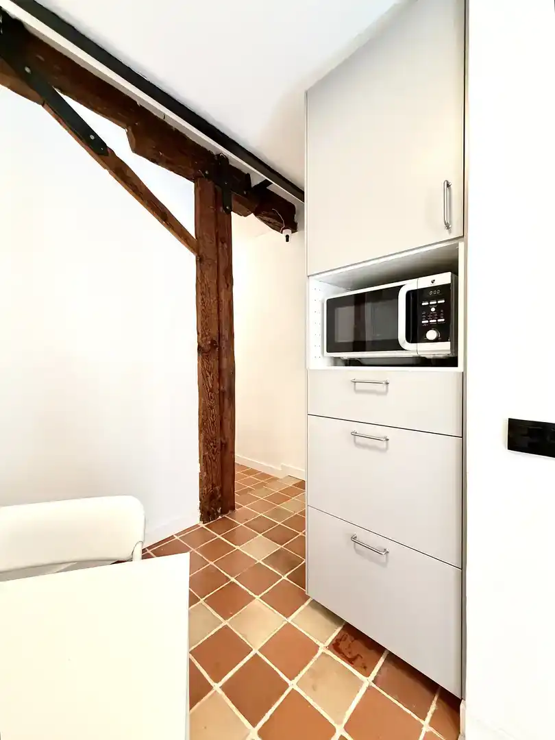 Kitchen of Study for rent in  Madrid Capital  with Air Conditioner and Balcony