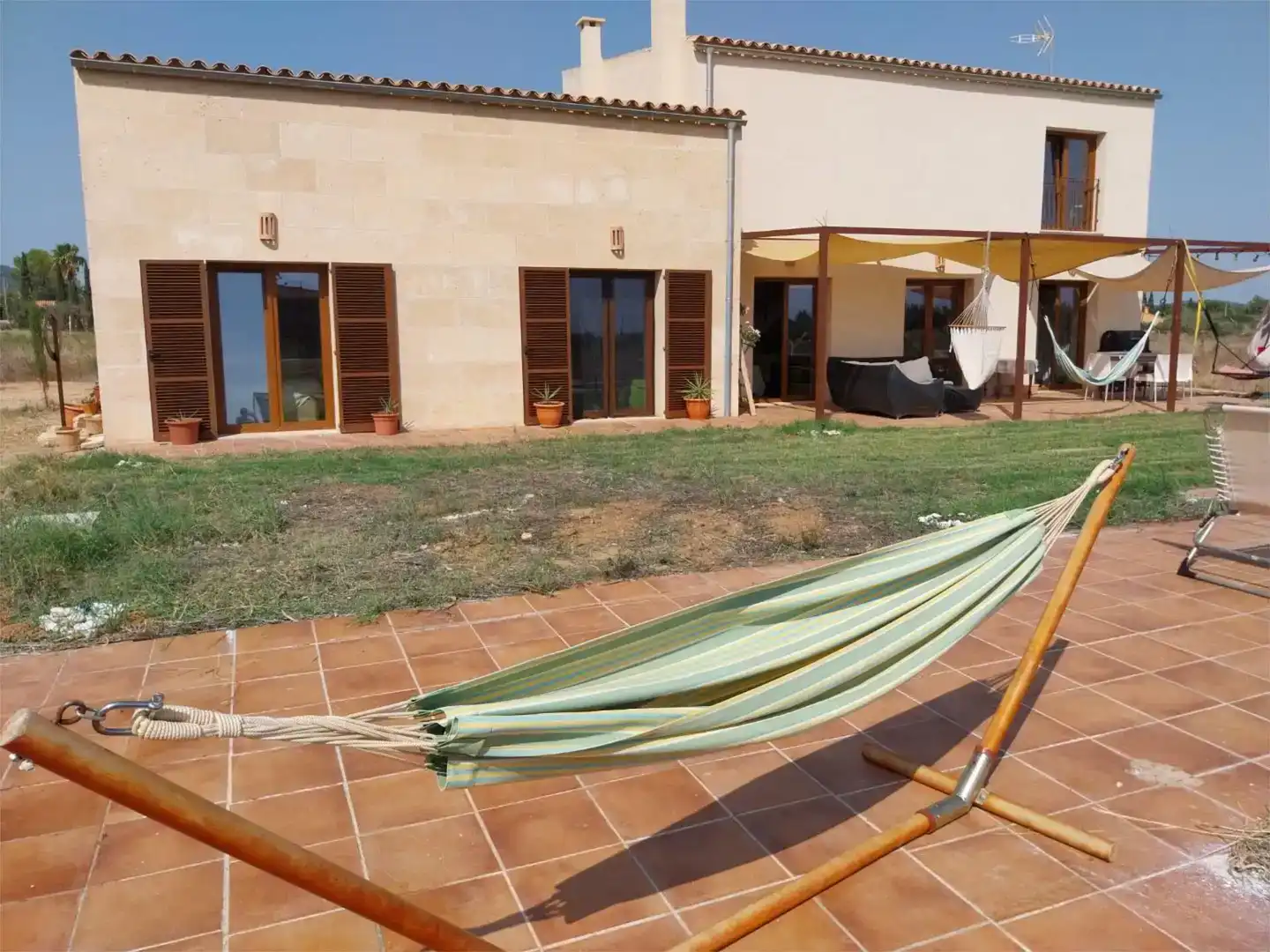 Terrace of Flat for rent in Llucmajor  with Air Conditioner, Private garden and Swimming Pool