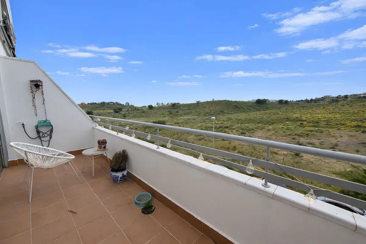 Terraza de Ático en venta en Mijas con Aire acondicionado, Calefacción y Piscina