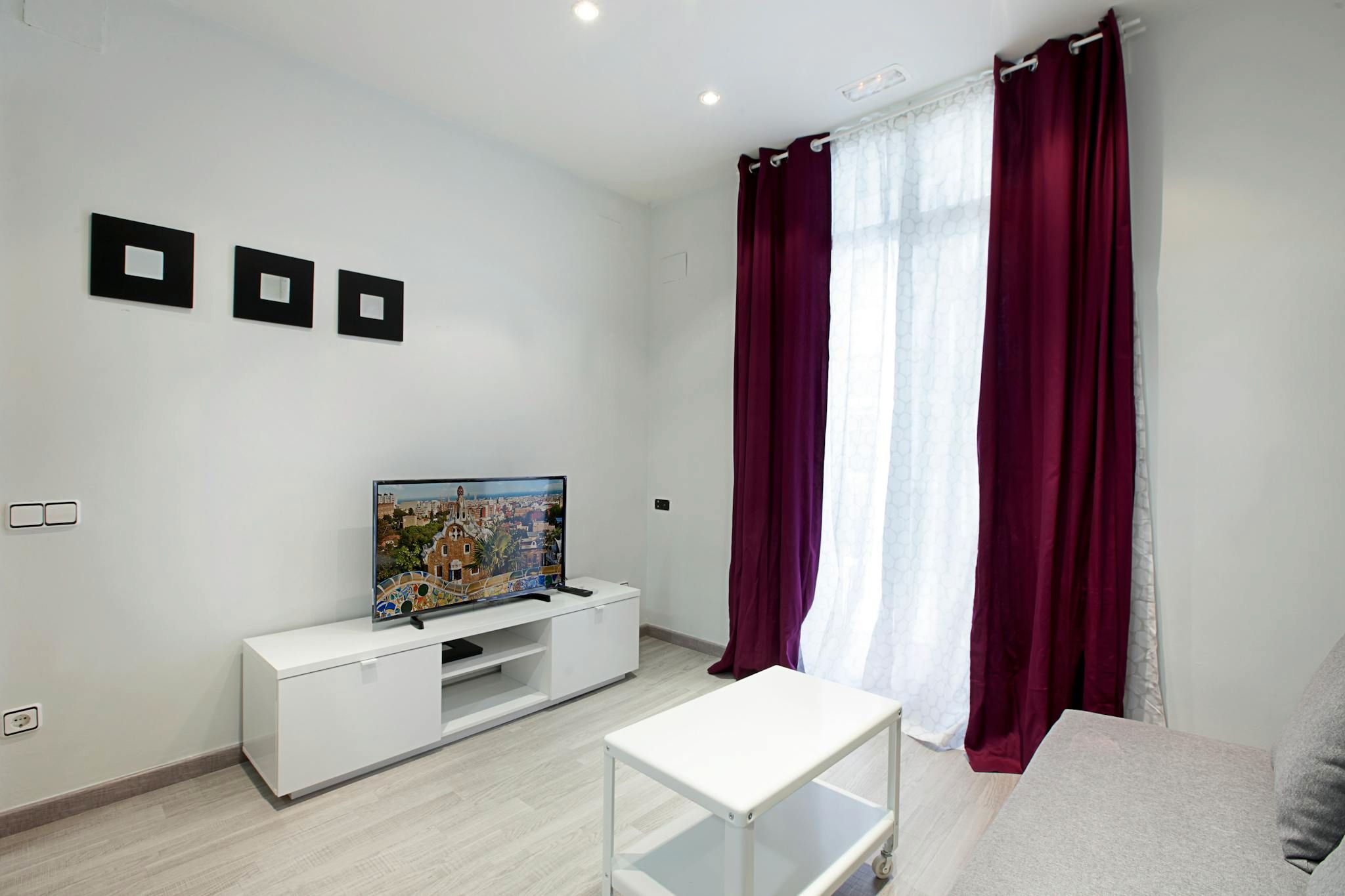 Living room of Flat to rent in  Barcelona Capital  with Air Conditioner, Heating and Furnished