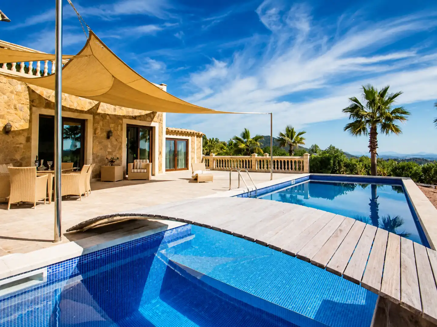 Swimming pool of Houses for rent in Alaró  with Air Conditioner, Heating and Storage room