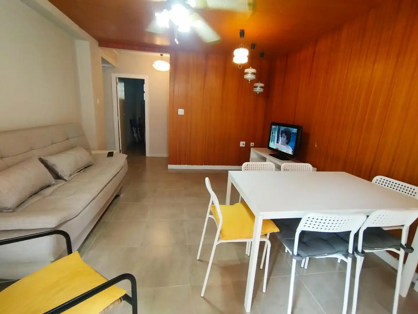 Wohnzimmer von Wohnung zur Miete in La Pobla de Farnals mit Terrasse, Schwimmbad und Möbliert