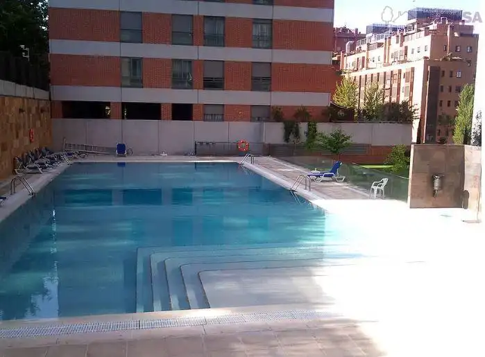 Swimming pool of Flat for rent in Madrid  with Air Conditioner, Heating and Community pool