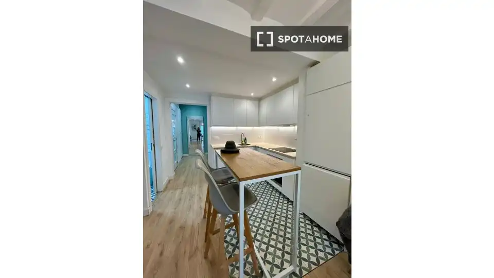 Cocina de Piso de alquiler en Barcelona con Aire acondicionado, Calefacción y Amueblado