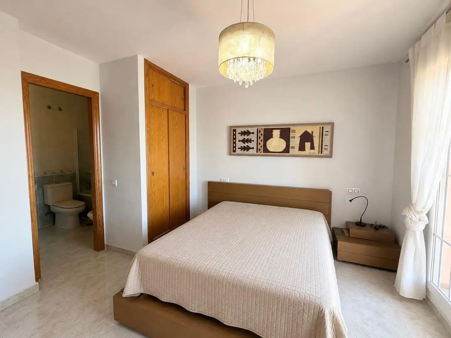 Schlafzimmer von Wohnung zum Verkauf in Roquetas de Mar mit Klimaanlage, Terrasse und Möbliert