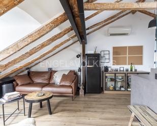 Sala d'estar de Estudi de lloguer en  Madrid Capital amb Aire condicionat, Calefacció i Moblat