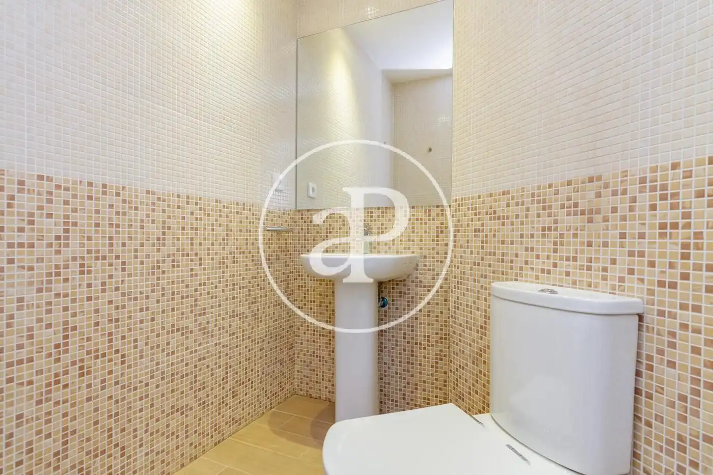 Baño de Piso de alquiler en Madrid con Aire acondicionado, Calefacción y Jardín privado