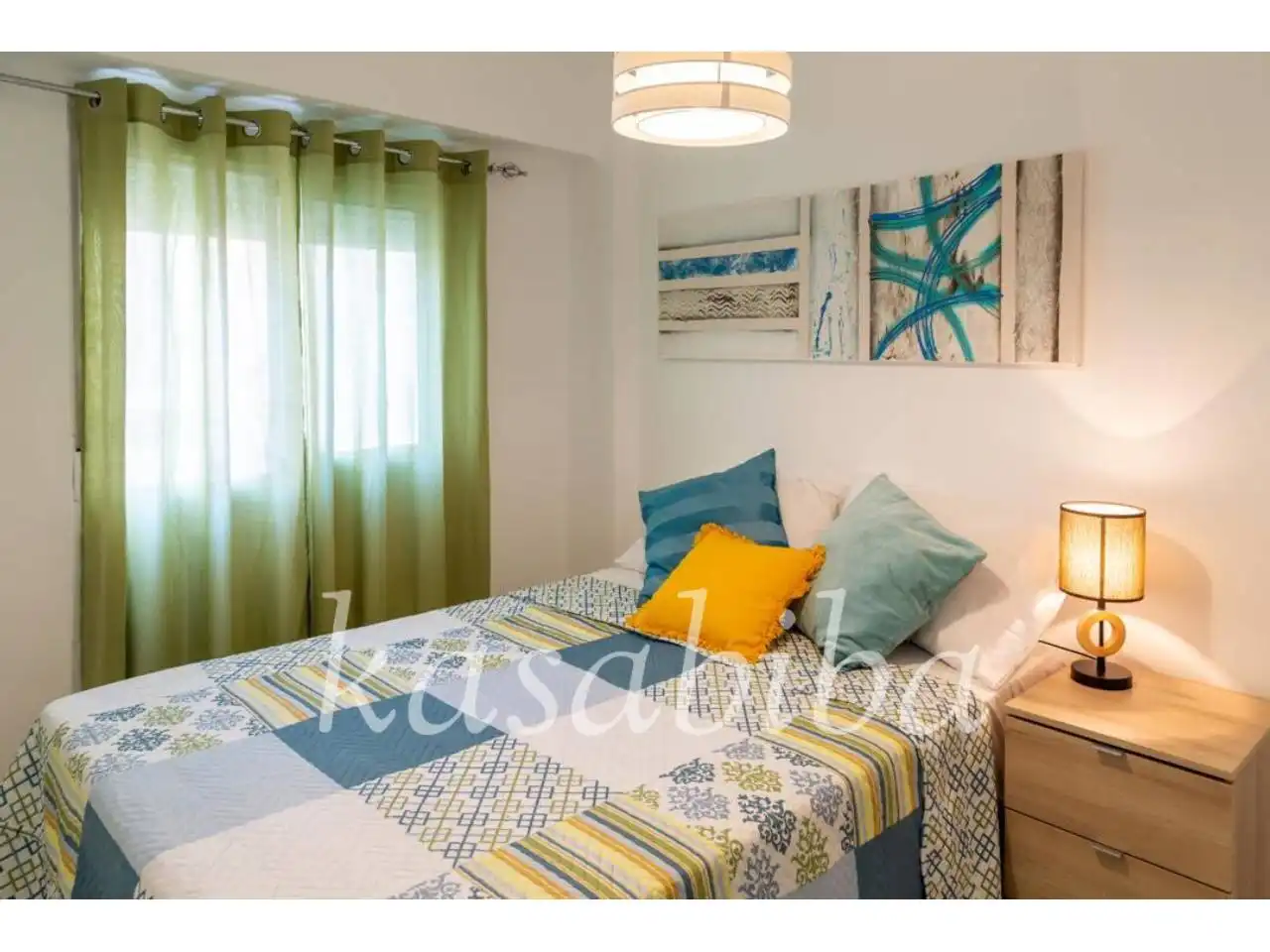 Bedroom of Flat for rent in Valencia  with Air Conditioner, Furnished and Balcony