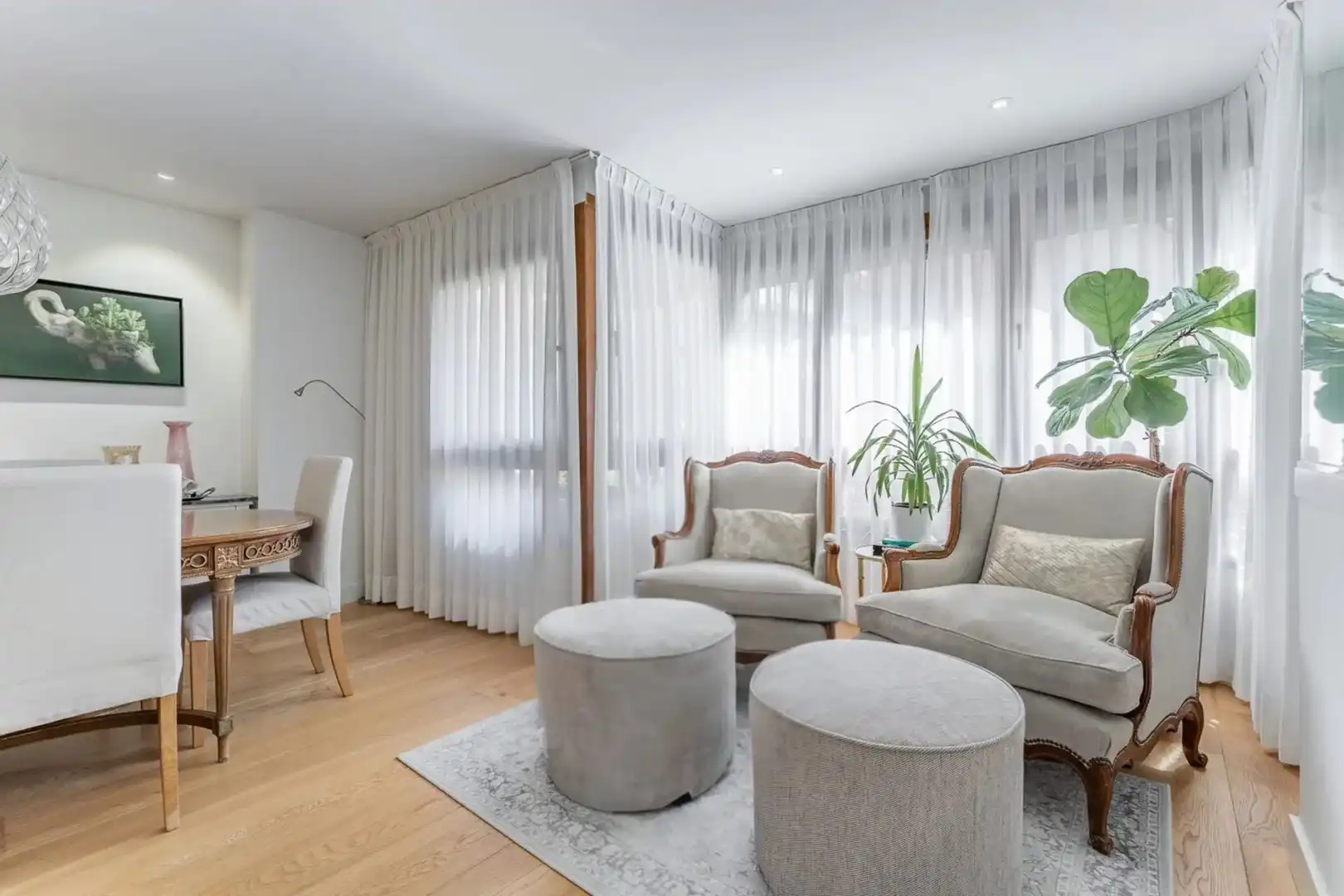 Living room of Flat for rent in Madrid  with Air Conditioner