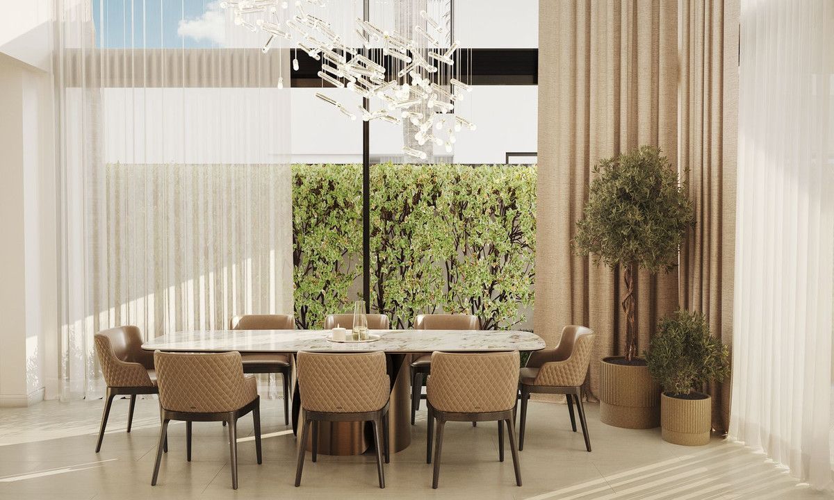 Comedor de Casa o chalet en venta en Marbella con Aire acondicionado, Jardín privado y Terraza