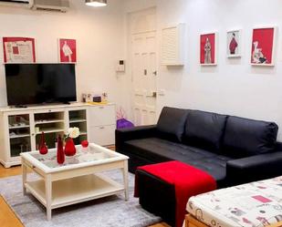 Sala d'estar de Loft de lloguer en  Madrid Capital amb Calefacció, Terrassa i Moblat