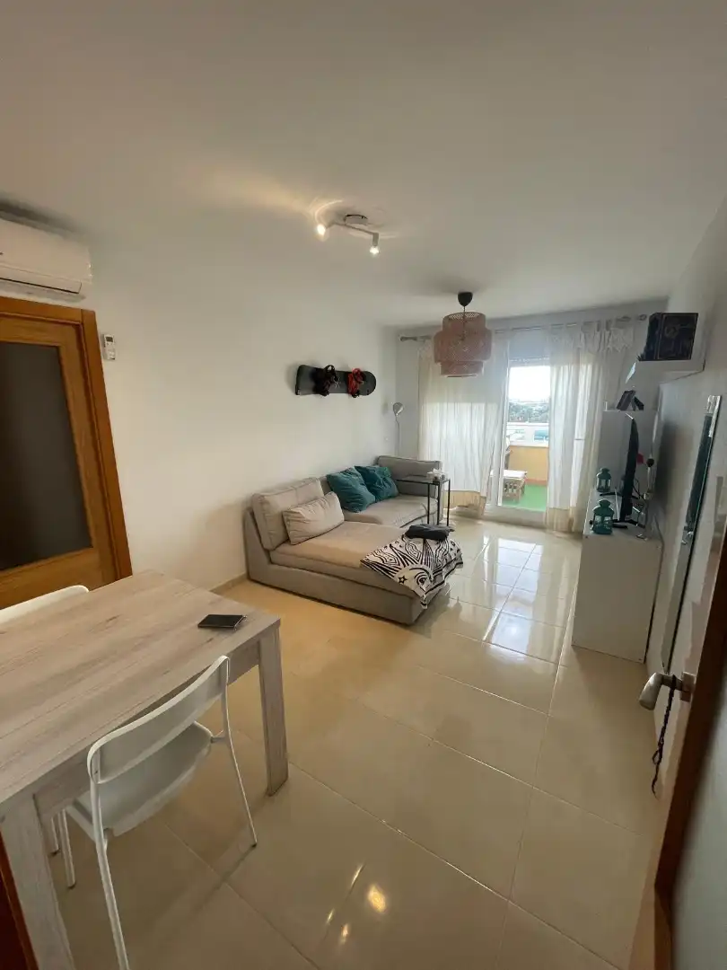 Wohnzimmer von Wohnung zur Miete in Roquetas de Mar mit Klimaanlage, Heizung und Terrasse