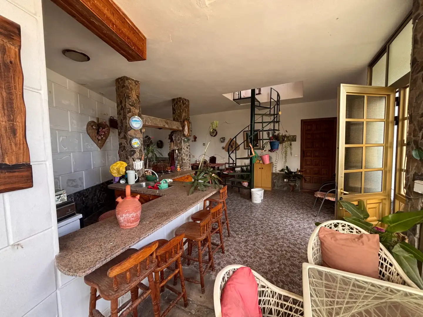 Cuina de Casa o xalet en venda en Icod de los Vinos amb Jardí privat, Terrassa i Traster