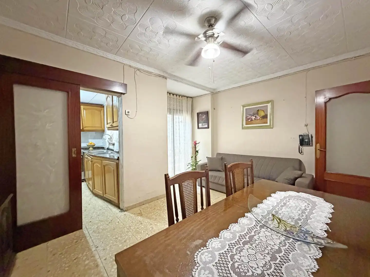 Sala de estar de Casa adosada en venta en Sabadell con Calefacción y Terraza