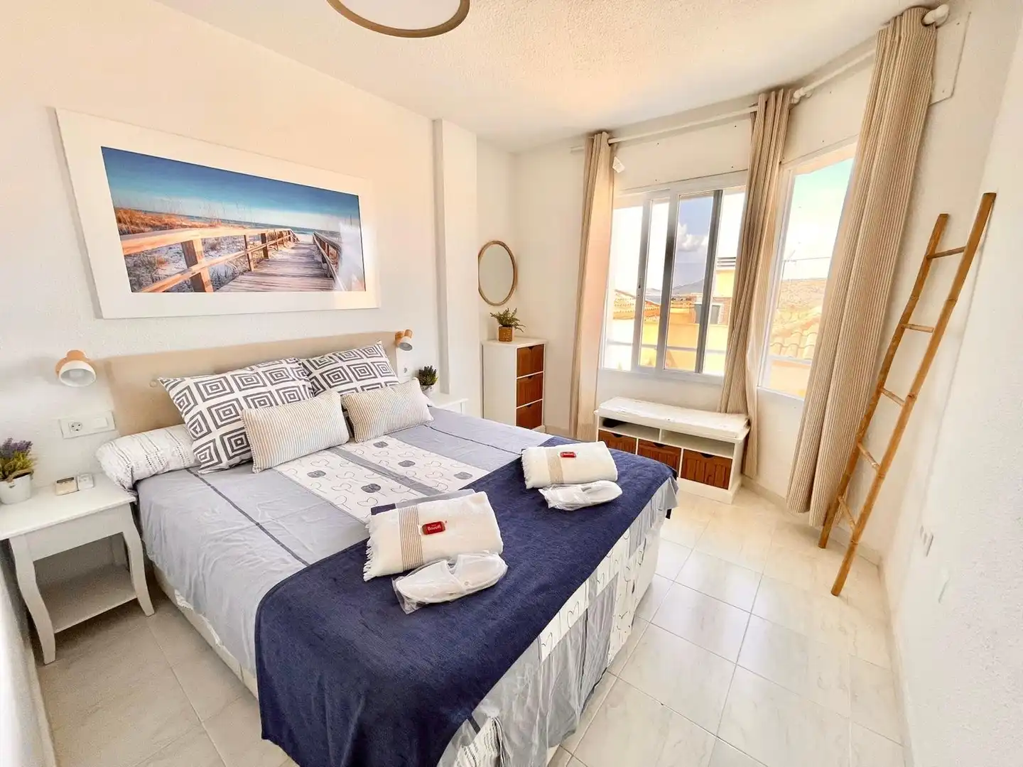 Bedroom of Apartments for rent in La Manga del Mar Menor  with Air Conditioner, Heating and Terrace