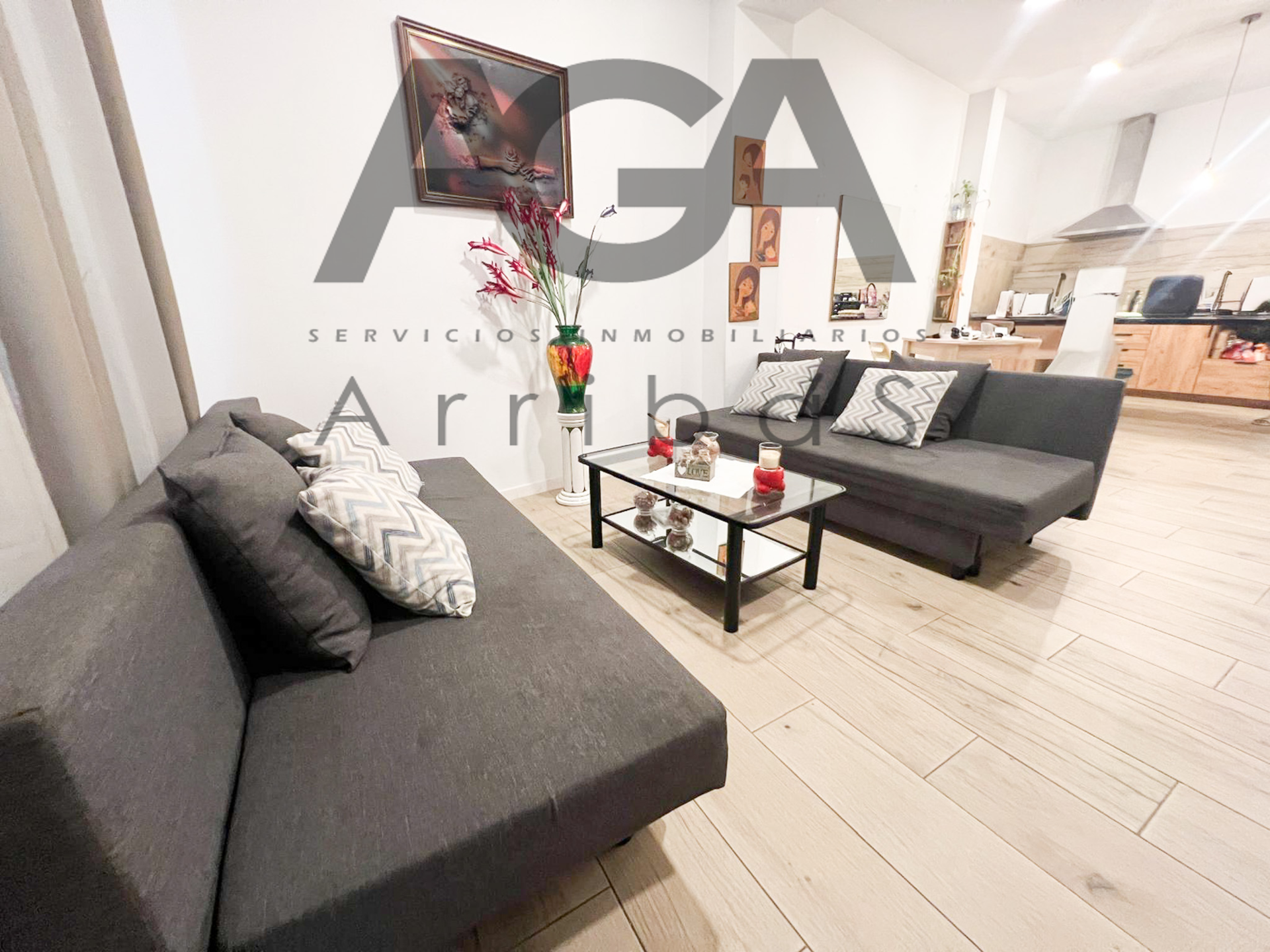 Sala d'estar de Pis en venda en Badalona amb Aire condicionat