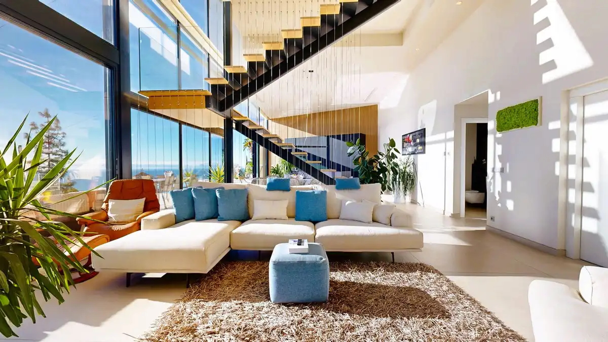 Living room of Houses for rent in Marbella  with Air Conditioner, Private garden and Terrace