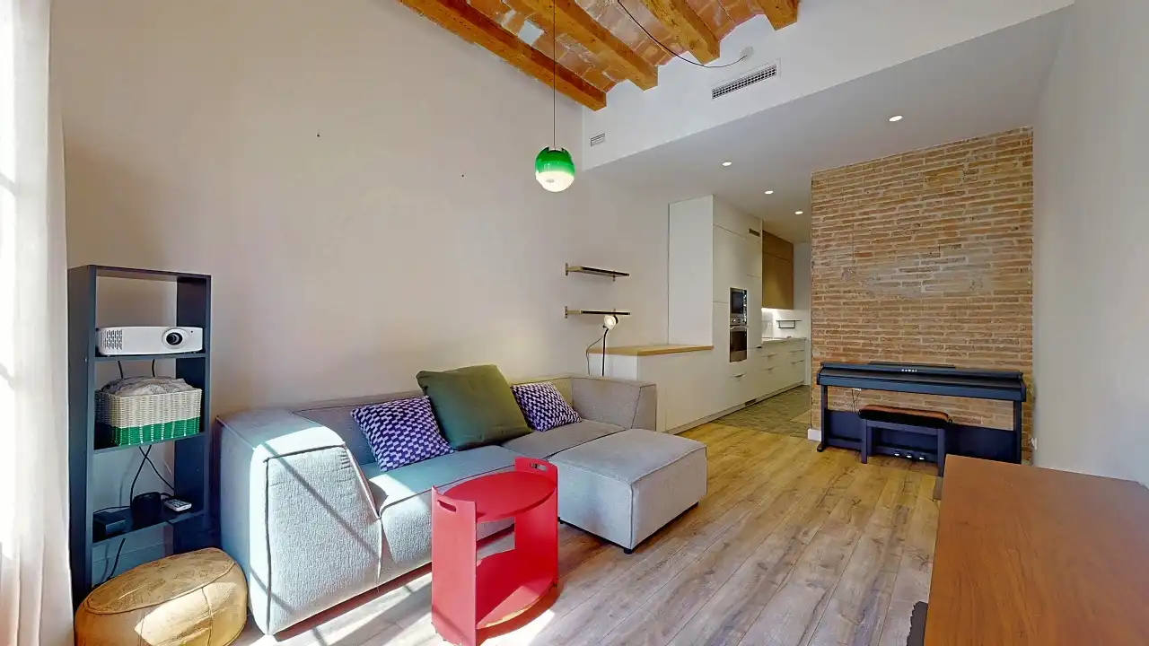 Sala de estar de Piso en venta en Barcelona con Aire acondicionado, Calefacción y Balcón