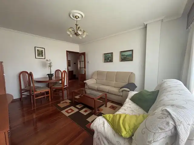 Living room of Flat for rent in Ferrol  with Heating, Parquet flooring and Storage room