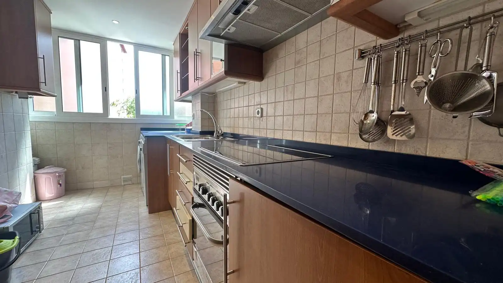 Kitchen of Flat for sale in Badalona  with Air Conditioner, Heating and Parquet flooring