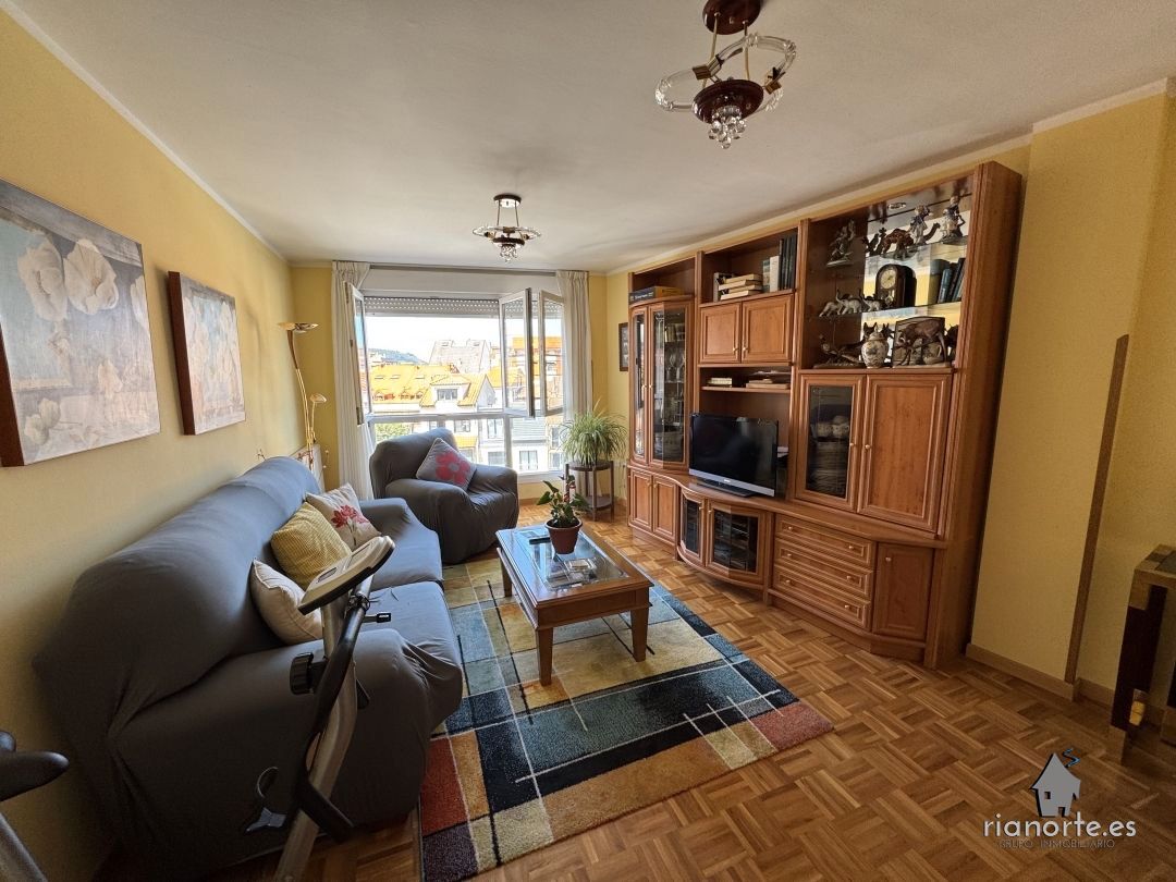 Living room of Flat for sale in Ribadesella  with Heating, Terrace and Furnished