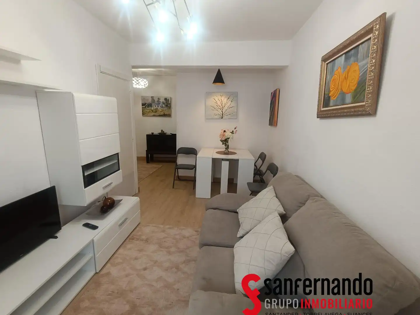 Living room of Flat for rent in Santander  with Heating, Furnished and Balcony