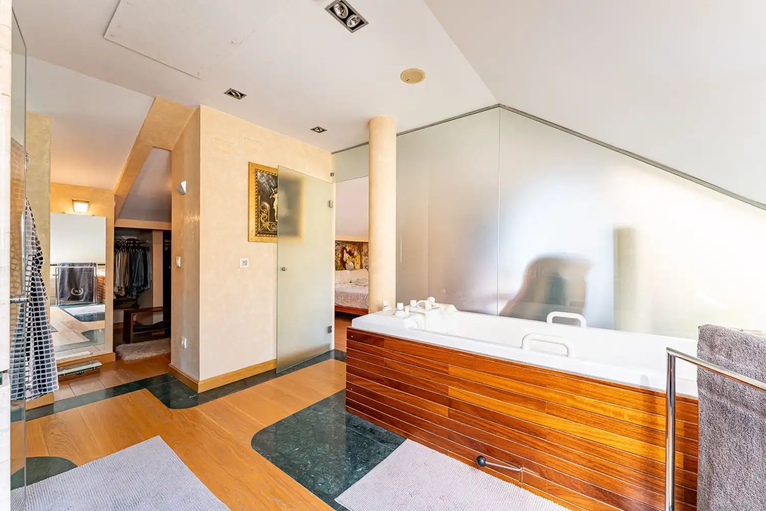 Baño de Casa o chalet en venta en Nuevo Baztán con Aire acondicionado, Jardín privado y Terraza