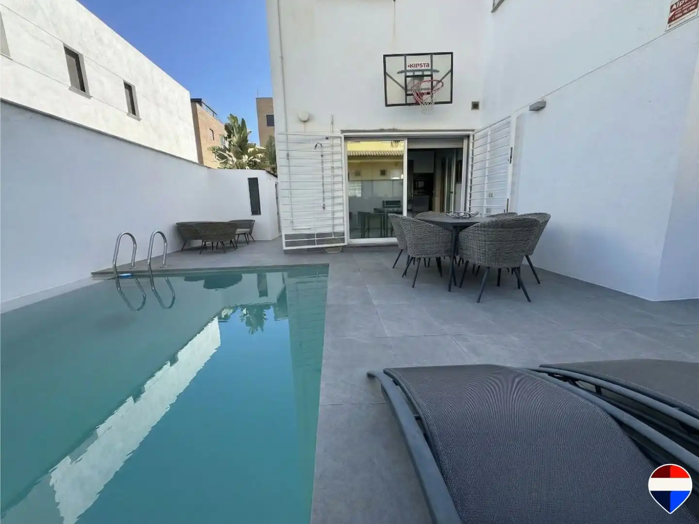 Swimming pool of Detached homes for sale in Mairena del Aljarafe  with Air Conditioner, Terrace and Storage room