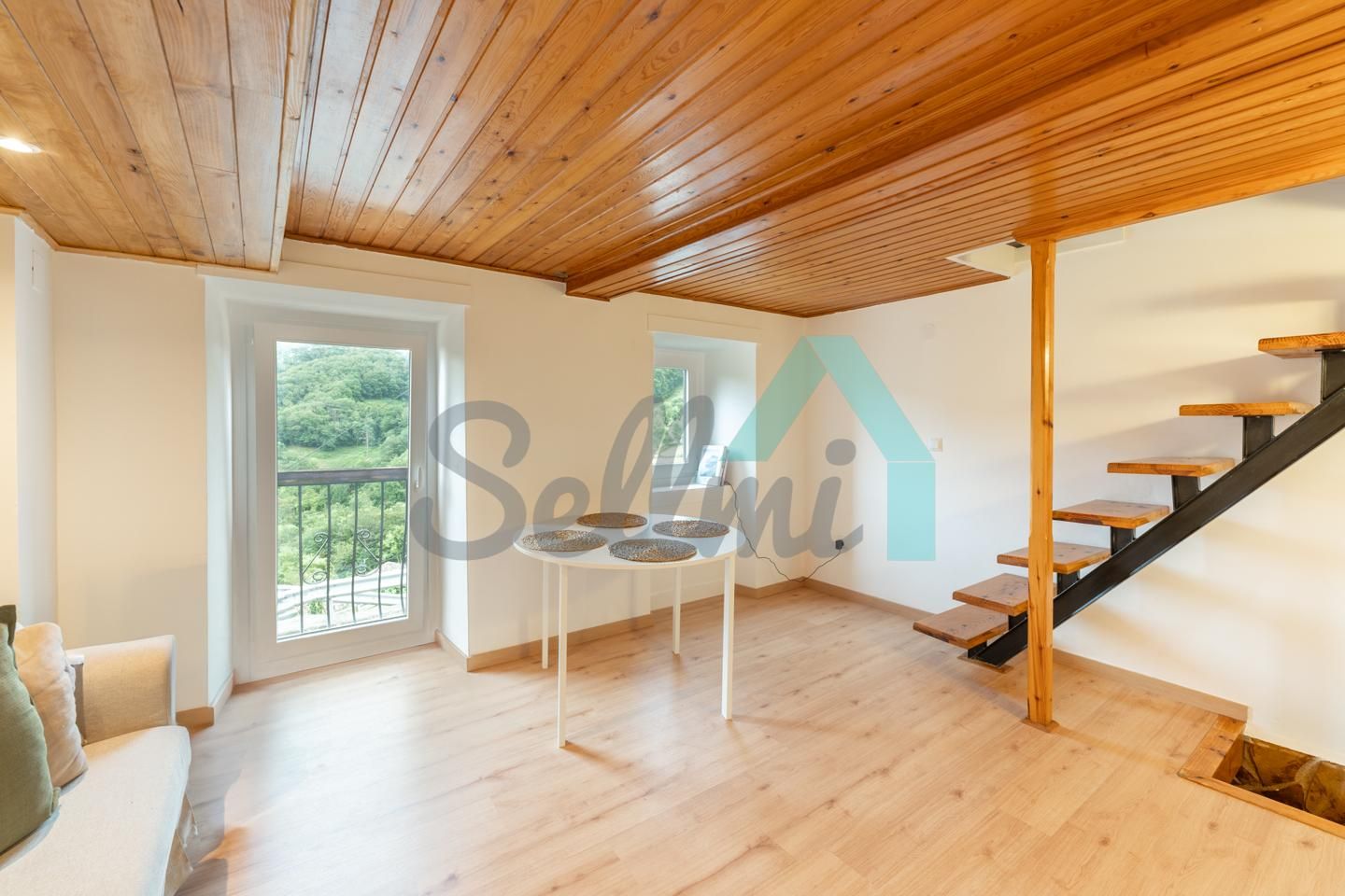 Dining room of Single-family semi-detached to rent in Lena  with Heating, Parquet flooring and Furnished